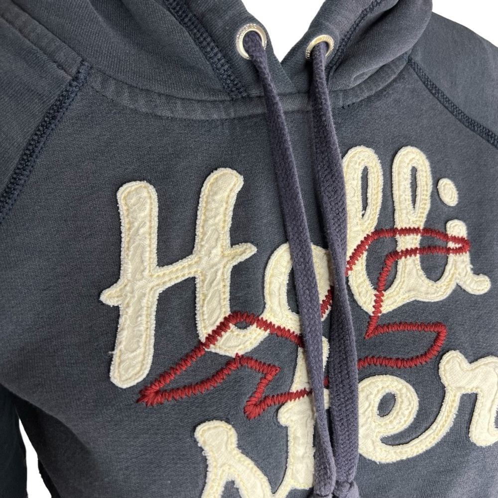 Y2K Hollister Navy Hoodie L - Picture 2 of 8
